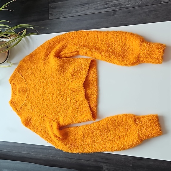 Fuzzy Winter Sweater from Urban Outfitters Mockneck Sweater in Orange - Picture 1 of 6